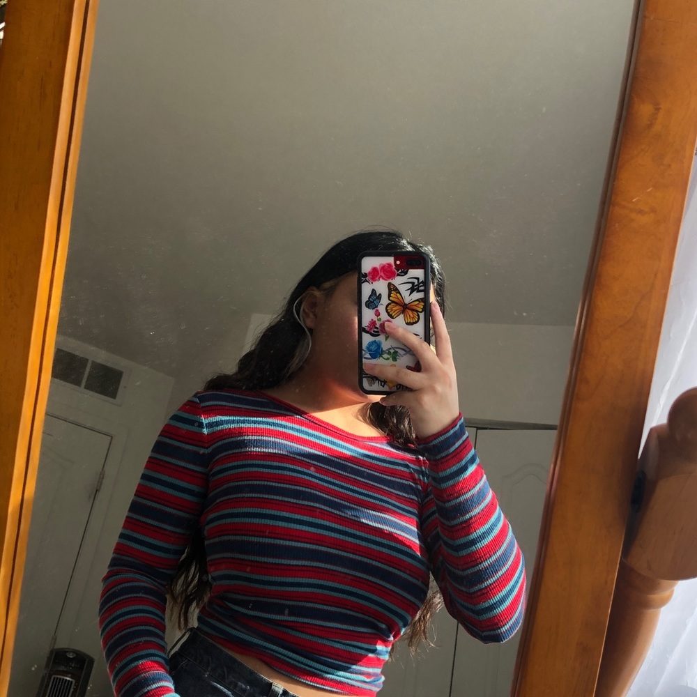 colorful striped long sleeve